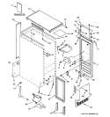 CABINET, LINER & DOOR PARTS Diagram and Parts List for ZDIS15CSSP  General Electric Ice Maker