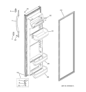 FRESH FOOD DOOR Diagram and Parts List for HSS25GFTECC  Hotpoint Refrigerator