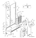 FREEZER SECTION Diagram and Parts List for HSS25GFTECC  Hotpoint Refrigerator
