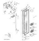 FREEZER DOOR Diagram and Parts List for PSF26PGWASB  General Electric Refrigerator