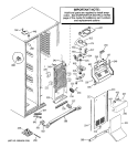 FREEZER SECTION Diagram and Parts List for PSF26PGWASB  General Electric Refrigerator
