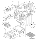 BODY PARTS Diagram and Parts List for ECBP82DM1WW  General Electric Range