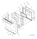 DOOR Diagram and Parts List for JCBP62DM1WW  General Electric Range