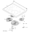 COOKTOP Diagram and Parts List for JCBP65MM1BS  General Electric Range