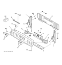 CONTROL PANEL Diagram and Parts List for JCBP68SM1SS  General Electric Range