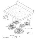 COOKTOP Diagram and Parts List for JCBP71CM1WW  General Electric Range