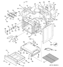 BODY PARTS Diagram and Parts List for JCBP71CM1WW  General Electric Range