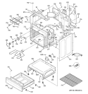 BODY PARTS Diagram and Parts List for JCBP78DM1WW  General Electric Range