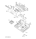 CONTROL PANEL & COOKTOP Diagram and Parts List for JGBP29WEL3WW  General Electric Range