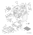 BODY PARTS Diagram and Parts List for JBP49WK4WW  General Electric Range