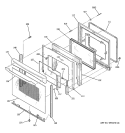 DOOR Diagram and Parts List for JCB800WK4WW  General Electric Range