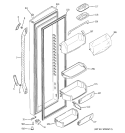 FRESH FOOD DOOR Diagram and Parts List for GSE25MGTECWW  General Electric Refrigerator