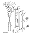 FREEZER DOOR Diagram and Parts List for PSE25NGTEFBB  General Electric Refrigerator