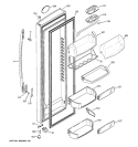 FRESH FOOD DOOR Diagram and Parts List for PSK29NGSECCC  General Electric Refrigerator