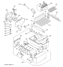 ICE MAKER & DISPENSER Diagram and Parts List for PSK29NHSECWW  General Electric Refrigerator