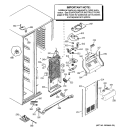 FREEZER SECTION Diagram and Parts List for ZFSB26DRKSS  General Electric Refrigerator