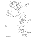 GAS & BURNER PARTS Diagram and Parts List for JGBP26DEM1WW  General Electric Range
