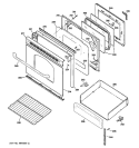 DOOR & DRAWER PARTS Diagram and Parts List for JGBP28DEM1WW  General Electric Range