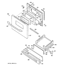 DOOR & DRAWER PARTS Diagram and Parts List for JGBS17DEM1BB  General Electric Range
