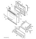DOOR & DRAWER PARTS Diagram and Parts List for JGBS20DEM1BB  General Electric Range