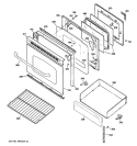 DOOR & DRAWER PARTS Diagram and Parts List for JGBP36DEM1WW  General Electric Range