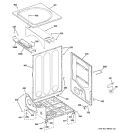CABINET Diagram and Parts List for DCVH660GH0WW  General Electric Dryer