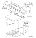 CONTROLS & TOP PANEL Diagram and Parts List for DPGT750EC0PL  General Electric Dryer