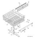 UPPER RACK ASSEMBLY Diagram and Parts List for PDW8211N00WW  General Electric Dishwasher