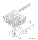 UPPER RACK ASSSEMBLY Diagram and Parts List for PDW8600N00CC  General Electric Dishwasher