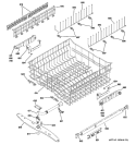 UPPER RACK ASSEMBLY Diagram and Parts List for PDW8612N00SS  General Electric Dishwasher