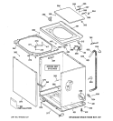 CABINET, COVER & FRONT PANEL Diagram and Parts List for WCSR2080B3CC  General Electric Washer