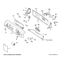 CONTROLS & BACKSPLASH Diagram and Parts List for WPRE6150H0WT  General Electric Washer