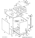 CABINET, COVER & FRONT PANEL Diagram and Parts List for GWRE6270H1WW  General Electric Washer