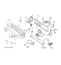 CONTROLS & BACKSPLASH Diagram and Parts List for WLDSR416F2WC  General Electric Washer