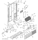 SEALED SYSTEM & MOTHER BOARD Diagram and Parts List for BSS25JSTBSS  General Electric Refrigerator