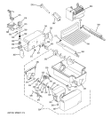 ICE MAKER & DISPENSER Diagram and Parts List for GSS23QGTAWW  General Electric Refrigerator