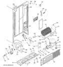 SEALED SYSTEM & MOTHER BOARD Diagram and Parts List for MSS22IETBWW  General Electric Refrigerator