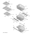 FREEZER SHELVES Diagram and Parts List for PSC23MSWCSS  General Electric Refrigerator