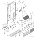 SEALED SYSTEM & MOTHER BOARD Diagram and Parts List for SSH25KFTEWW  General Electric Refrigerator