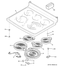 COOKTOP Diagram and Parts List for JB988SK5SS  General Electric Range