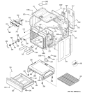 BODY PARTS Diagram and Parts List for JBP35DM1BB  General Electric Range