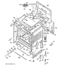 BODY PARTS Diagram and Parts List for JBP61DM1WW  General Electric Range