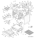 BODY PARTS Diagram and Parts List for JBP66DM1CC  General Electric Range