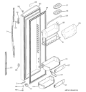 FRESH FOOD DOOR Diagram and Parts List for RSK27NGSECCC  General Electric Refrigerator