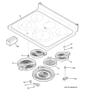 COOKTOP Diagram and Parts List for JBP81DM1BB  General Electric Range