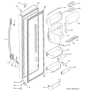 FRESH FOOD DOOR Diagram and Parts List for PHE25PGTEFBB  General Electric Refrigerator