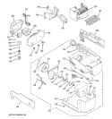 ICE MAKER & DISPENSER Diagram and Parts List for PHE25PGTEFBB  General Electric Refrigerator