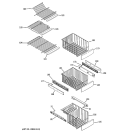 FREEZER SHELVES Diagram and Parts List for PSC25MSWCSS  General Electric Refrigerator