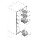 FREEZER SHELVES Diagram and Parts List for PSK25MGSECCC  General Electric Refrigerator