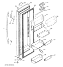 FRESH FOOD DOOR Diagram and Parts List for PSK27MGSECCC  General Electric Refrigerator